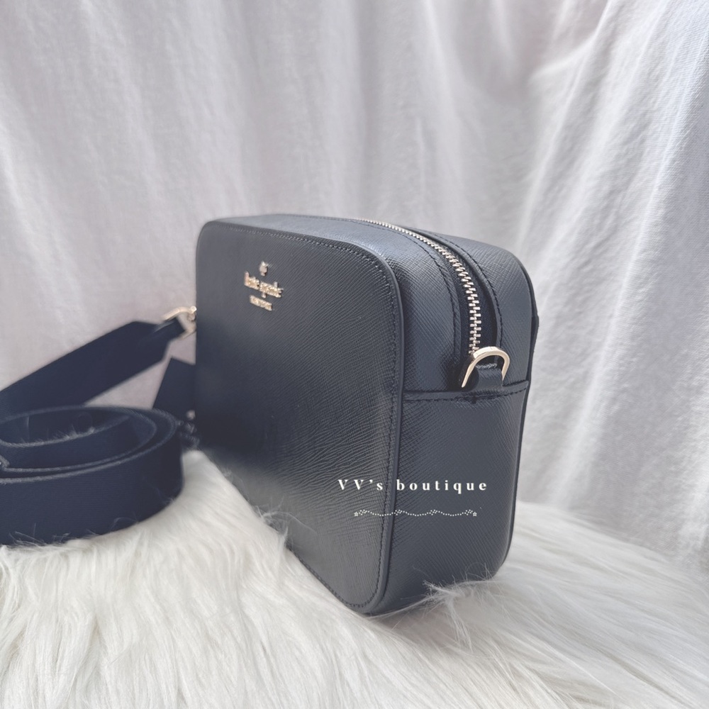 NWT Kate Spade Madison Saffiano Leather Mini Camera Crossbody Bag Black KC584 - Picture 5 of 9